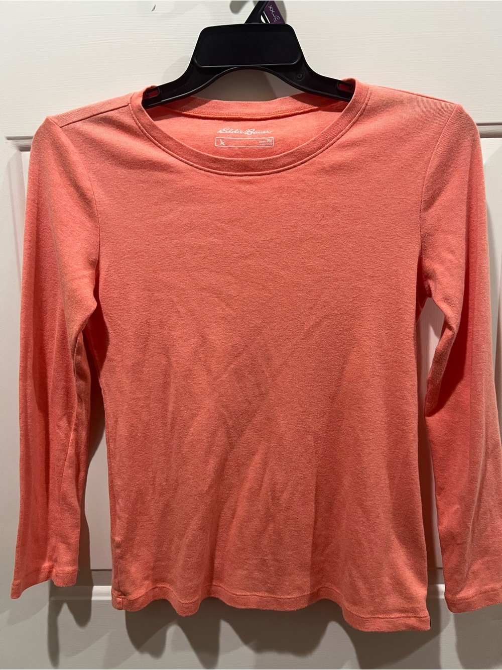 Eddie Bauer Coral Crewneck Long Sleeve Top